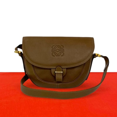 LOEWE ロエベ アナグラム ロゴ レザー ショルダーバッグ ベージュ
27664