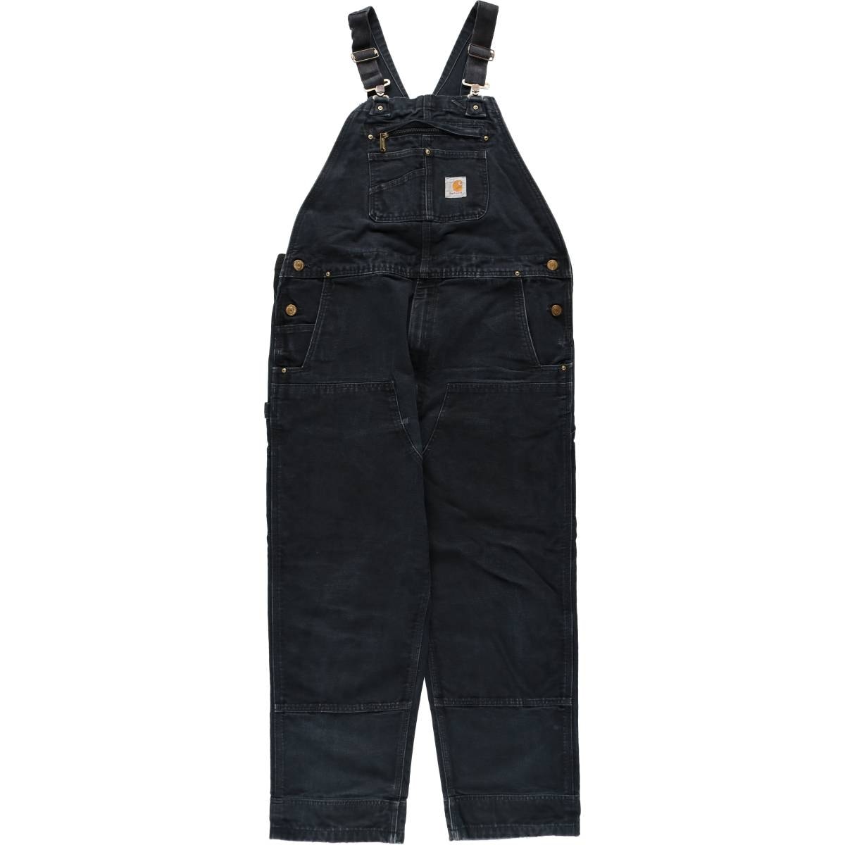 古着 ビッグサイズ カーハート Carhartt ダブルニー ダック オーバーオール USA製 メンズw42相当/eaa633606