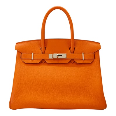 【恵比寿明治通り店】HERMES エルメス ハンドバッグ バーキン30 オレンジ トゴ シルバー金具 T刻印 新品同様【中古】