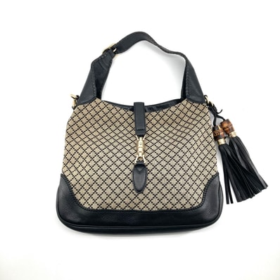 GUCCI(グッチ) ディアマンテ ニュージャッキー 246907 ショルダーバッグ ベージュ×ブラウン