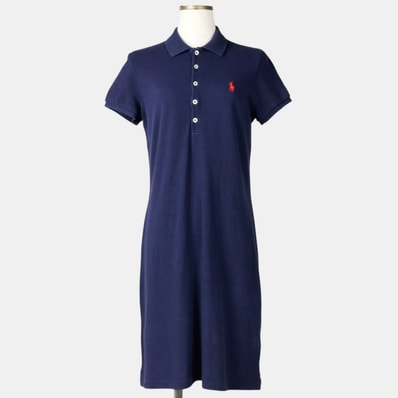 古着 ラルフローレン Ralph Lauren RALPH LAUREN SPORT ハーフ丈 半袖 ポロシャツワンピース レディースS相当/eaa621284