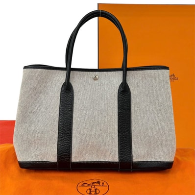 HERMES エルメス ガーデンパーティ PM トワルアッシュ ネゴンダ ハンドバッグ グレー
57308