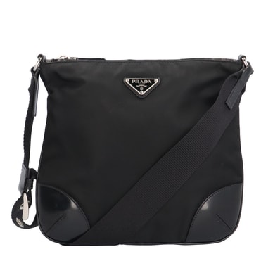 プラダ ショルダーバッグ ナイロン BT0332 ブラック ユニセックス PRADA 中古