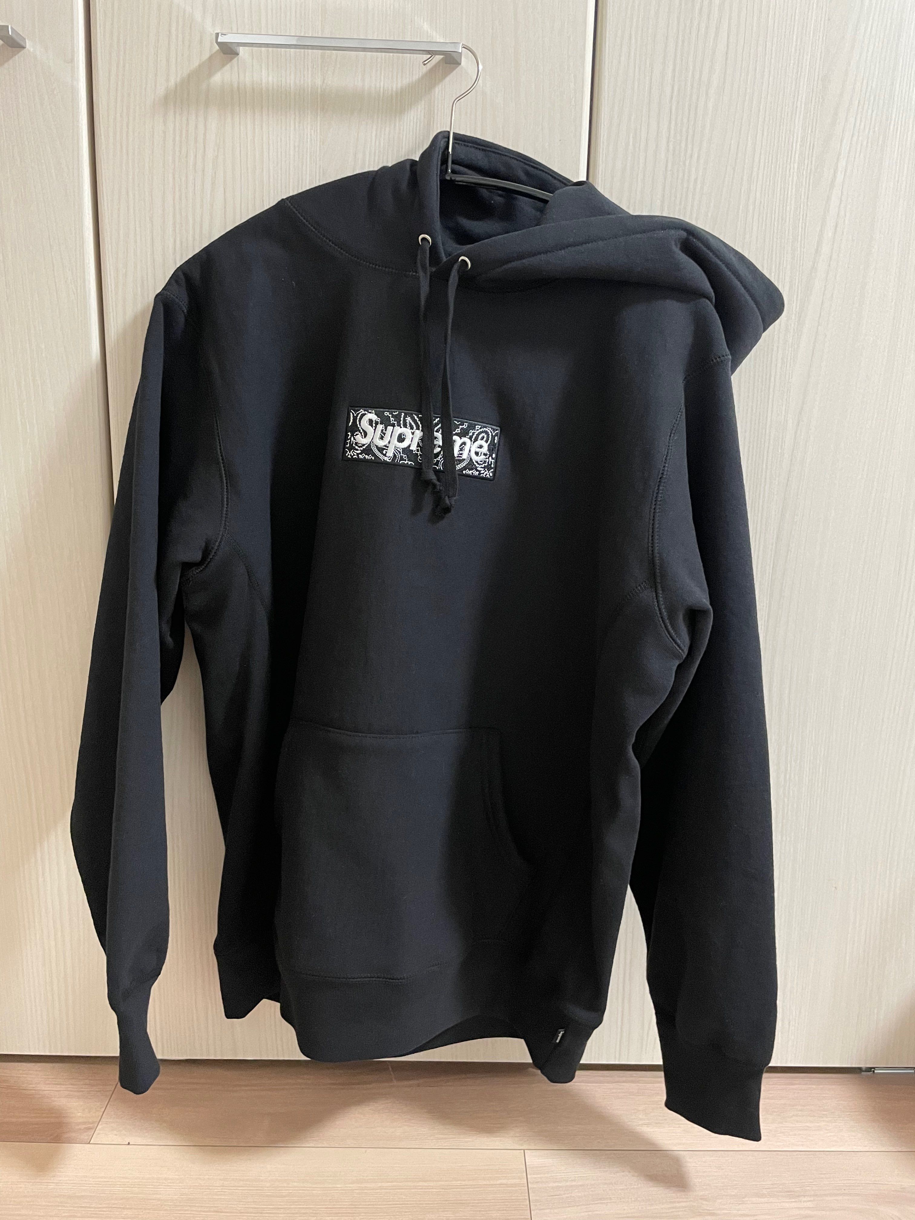 Supreme Bandana Box Logo Hooded Sweatshirt "Black"