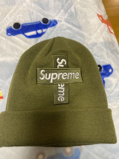 Supreme New Era® Cross Box Logo Beanie "Light Olive"