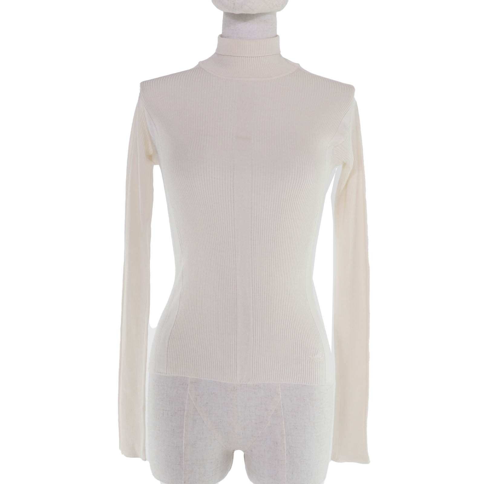 極美品 エルメス ニット アイボリー レディース 36 4H2624D9