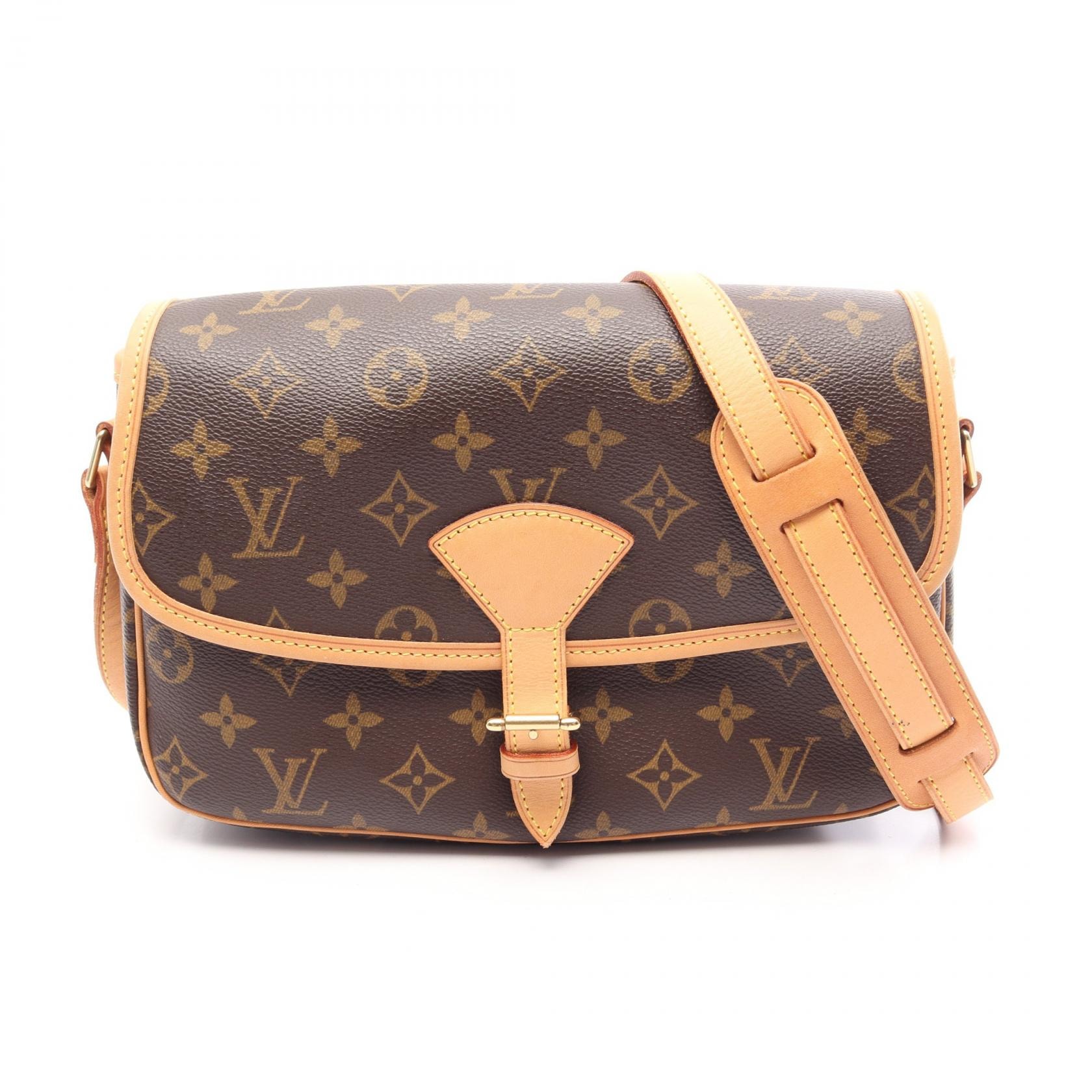 ルイ・ヴィトン LOUIS VUITTON ソローニュ モノグラム ショルダーバッグ バッグ PVCコーティングキャンバス レザー レディース ブラウン系 M42250 【中古】