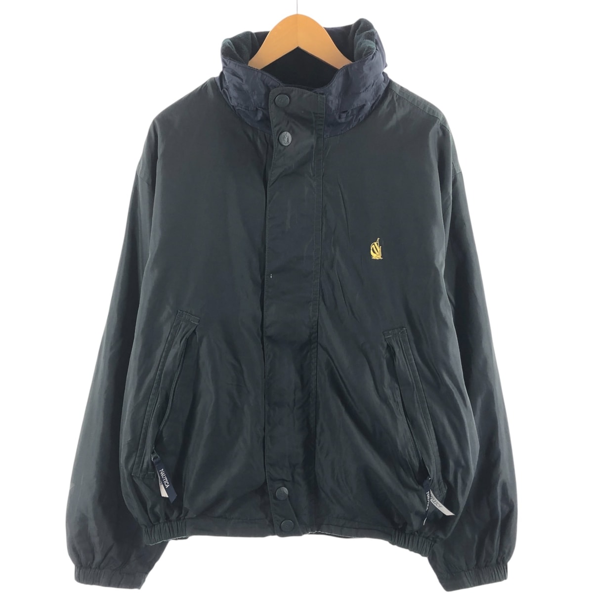 古着 90年代 ノーティカ NAUTICA チェック柄 ブラックウォッチチェック リバーシブル フリースジャケット メンズL相当 ヴィンテージ/eaa515316