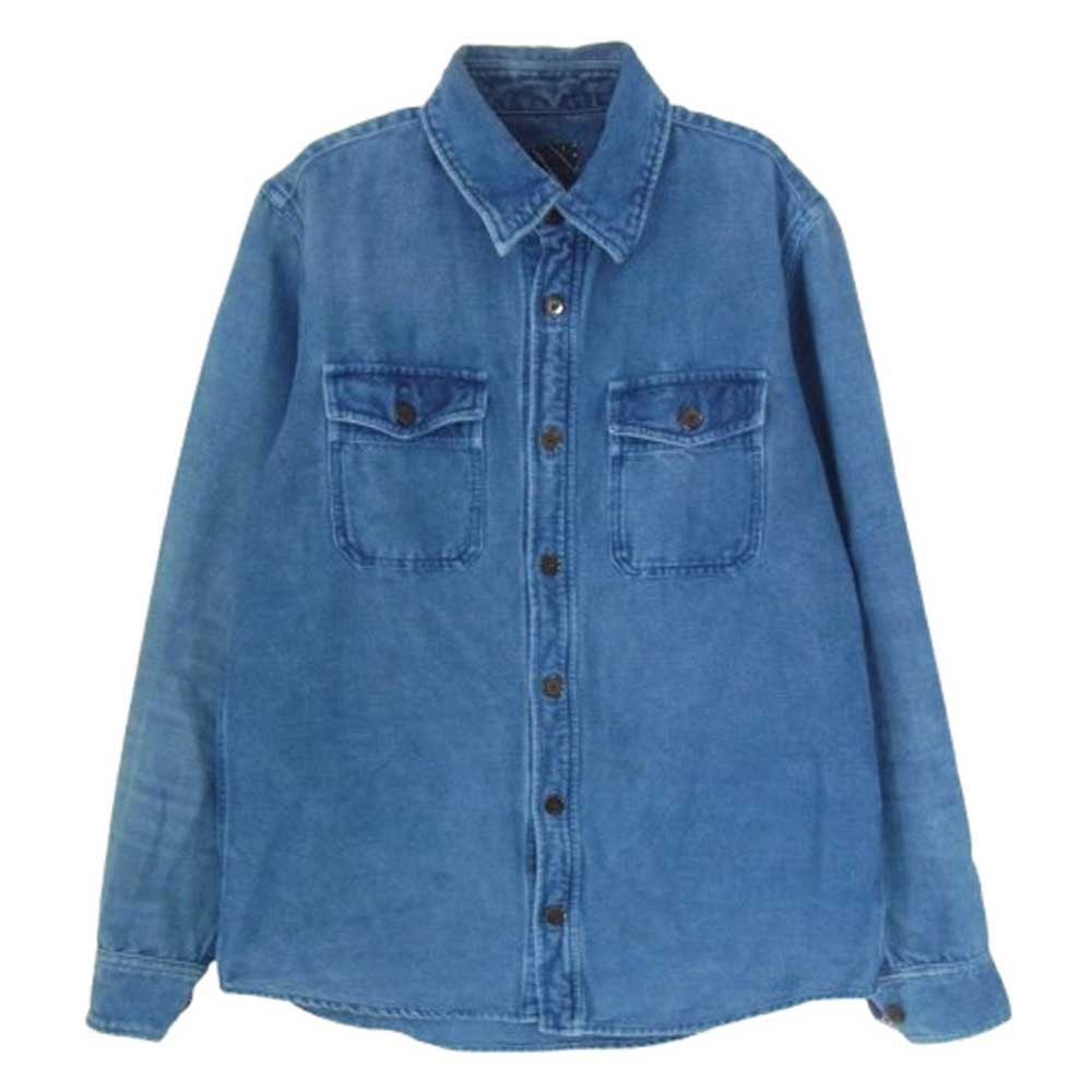 VISVIM ビズビム 長袖シャツ BLACK ELK FLANNEL KOFU インディゴ フランネル シャツ インディゴブルー系 1【中古】