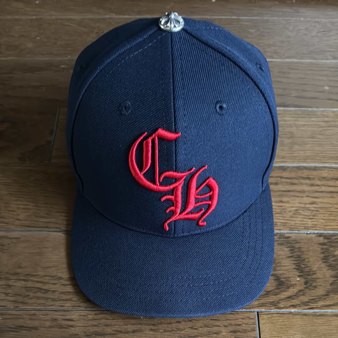 Chrome Hearts 6 Panel CH Baseball Cap "Navy"