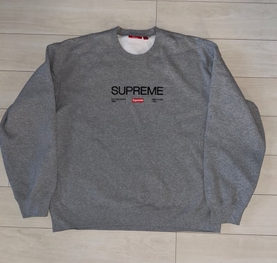 Supreme Established Crewneck "Heather Grey"