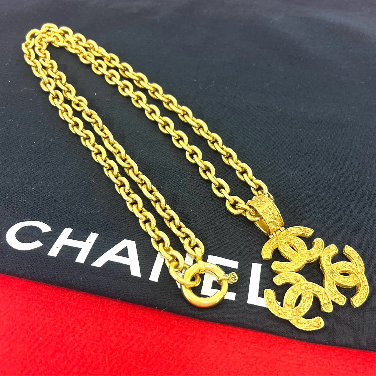 CHANEL シャネル トリプルココ モチーフ ネックレス GP ネックレス ゴールド
 66946