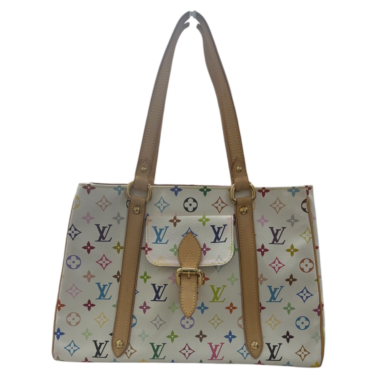 LOUIS VUITTON ルイヴィトン モノグラム オーレリア マルチカラー ゴールド金具 PVC レザー/ トートバッグ ハンドバッグ S1-00002 【中古】