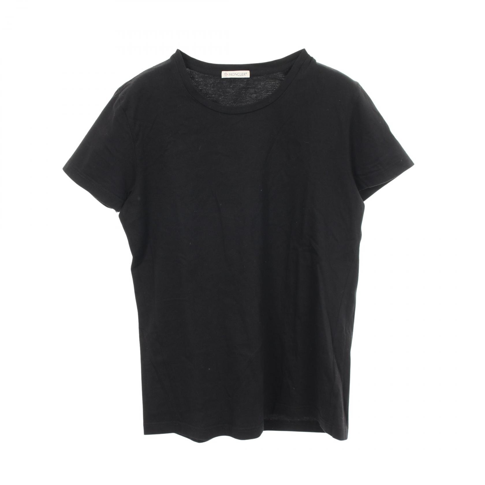 モンクレール MONCLER クルーネック 半袖Tシャツ 衣料品 トップス コットン レディース ブラック系 【中古】