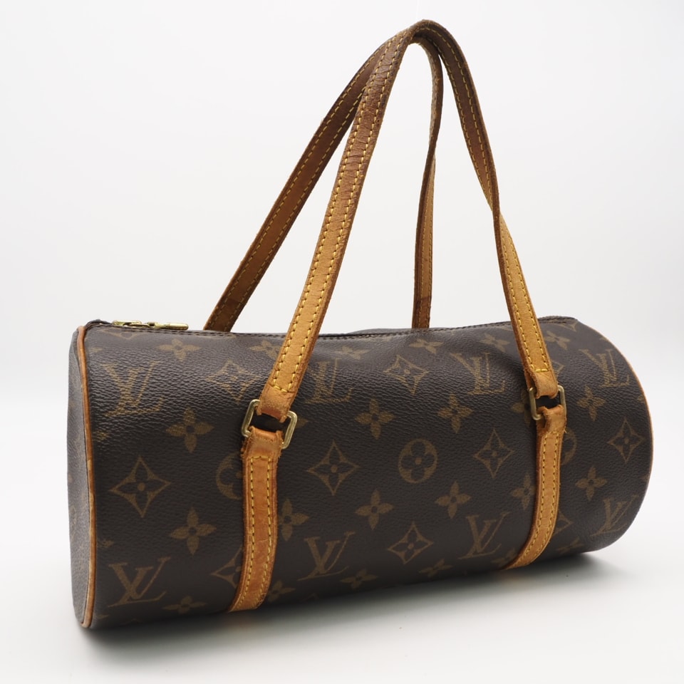 LOUIS VUITTON ルイ・ヴィトン モノグラム パピヨン26 M51366 ハンドバッグ ブラウン ベージュ コーティングキャンバス レザー レディース