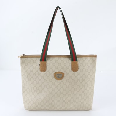 ■美品 グッチ シェリー ラインGGプラストート バッグ
