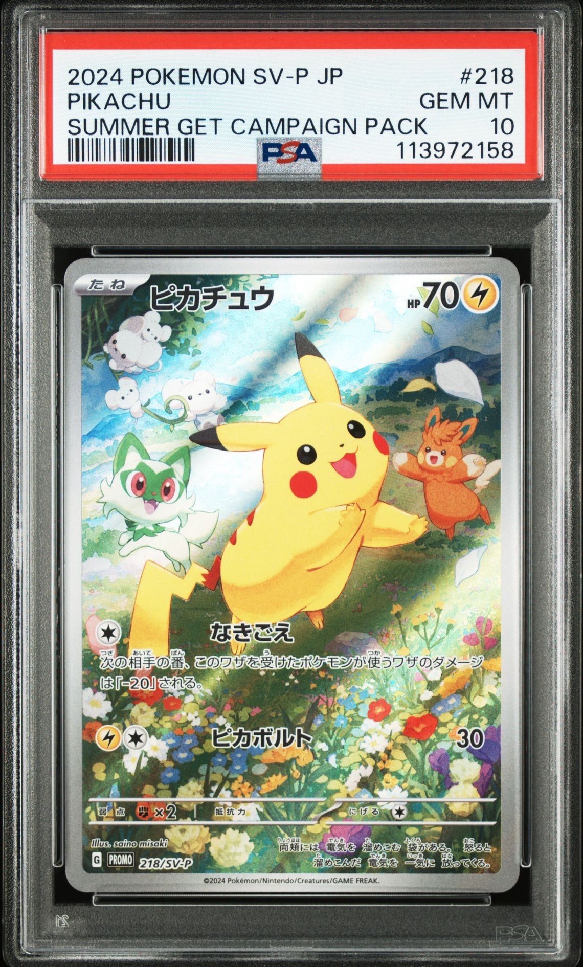 ピカチュウ P [SV-P 218](プロモカードパック「ポケカの夏がキタ!プロモカードGetキャンペーン!」)