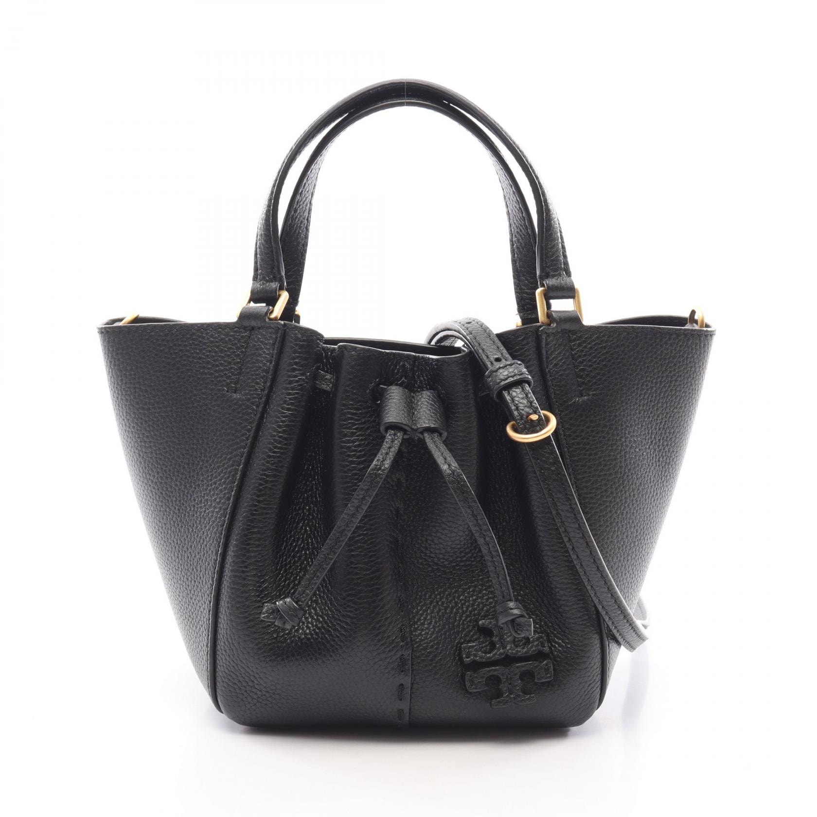 トリーバーチ Tory Burch マックグロー ミニ ドラゴンフライ 2WAY ハンドバッグ バッグ レザー レディース ブラック系 90473 【中古】