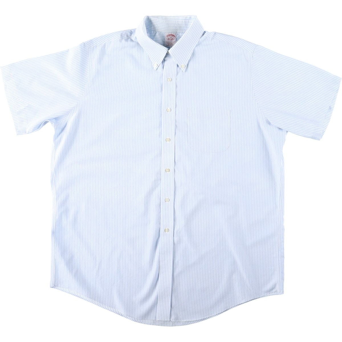 古着 ブルックスブラザーズ Brooks Brothers Est.1818 半袖 ボタンダウン ストライプシャツ メンズXL相当/eaa674098