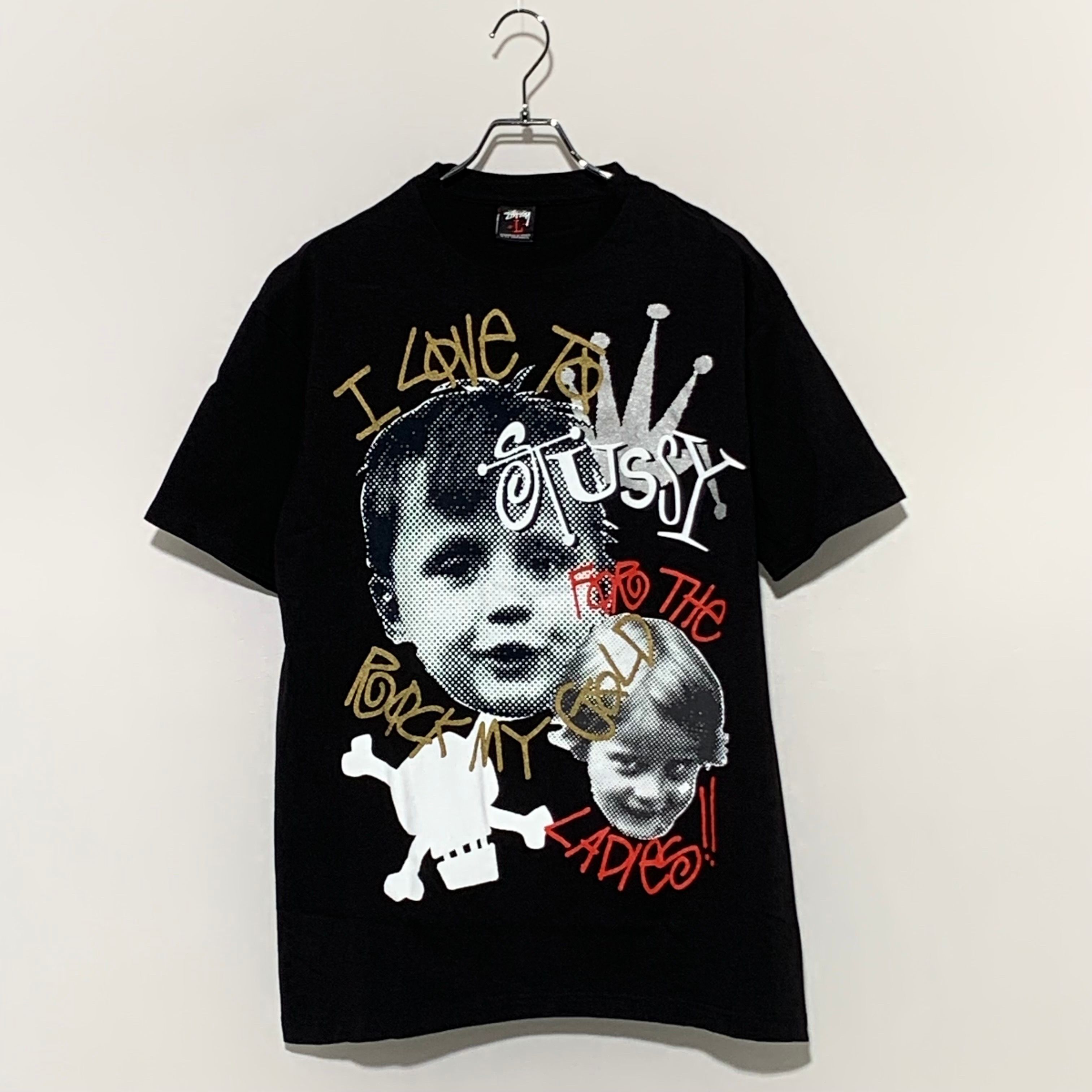 STUSSY I LOVE TO STUSSY TEE Black