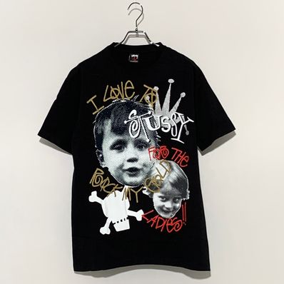 STUSSY I LOVE TO STUSSY TEE Black