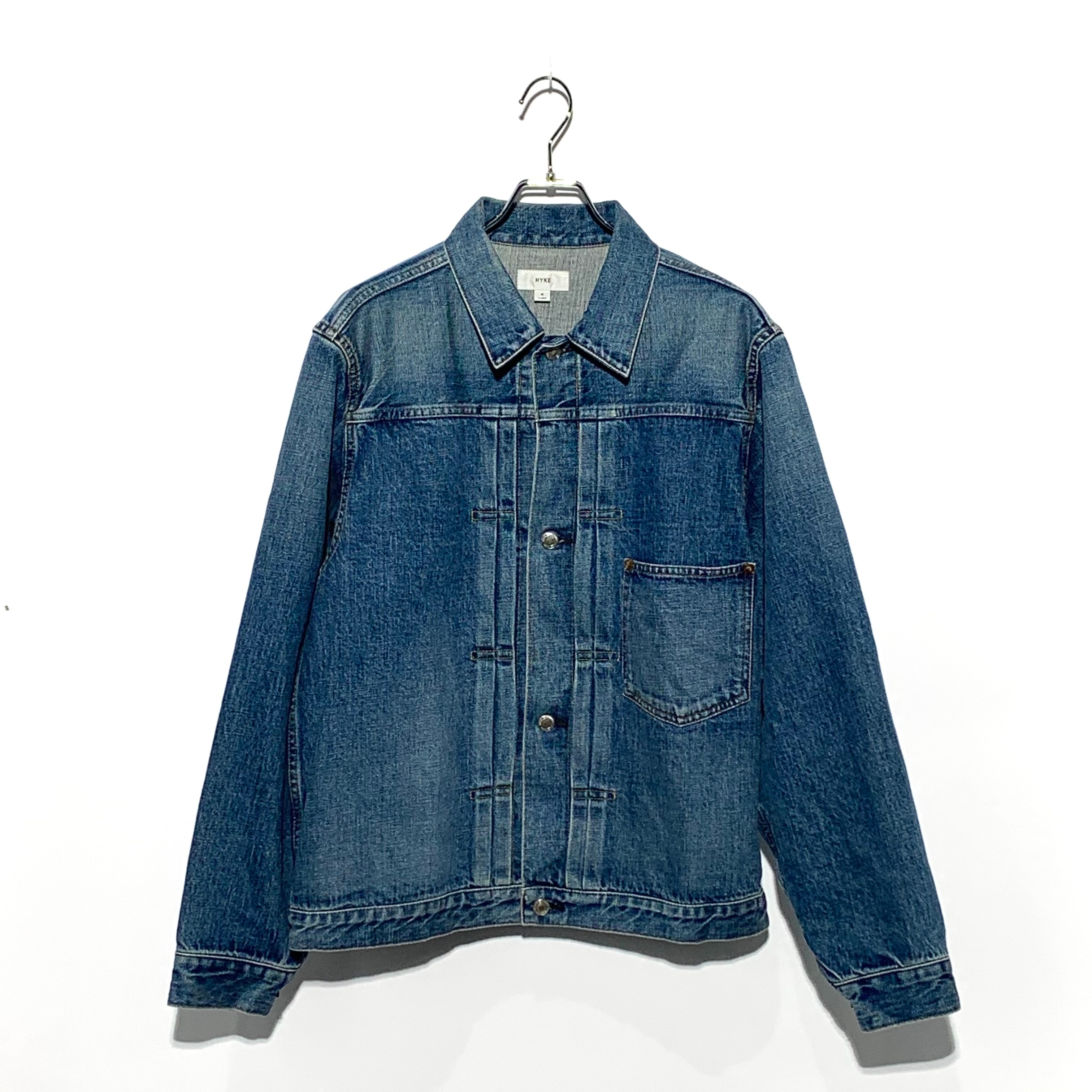 HYKE Used Wash Type 1 Denim Jacket "Indigo"
