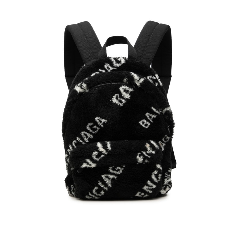 バレンシアガ エブリデイ リュック バックパック 552379 ブラック フェイクファー レディース BALENCIAGA 中古