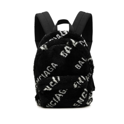 バレンシアガ エブリデイ リュック バックパック 552379 ブラック フェイクファー レディース BALENCIAGA 中古