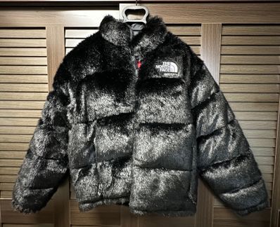 Supreme x The North Face Faux Fur Nuptse Jacket "Black"