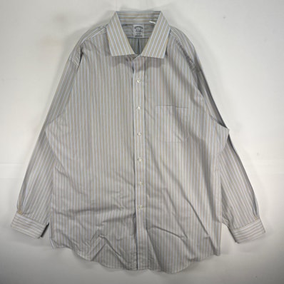 古着 ブルックスブラザーズ Brooks Brothers 長袖シャツ ストライプ REGENT カラーステイ XL ブルー系 マルチカラー メンズ