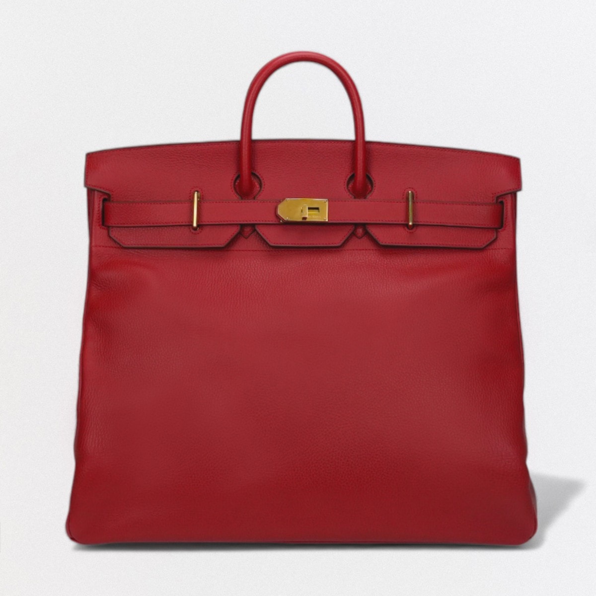 エルメス HERMES オータクロア50 オータクロア 50 バッグ トートバッグ アルデンヌ ルージュアッシュ RougeH レッド Red 赤 ゴールド金具 ハンドバッグ