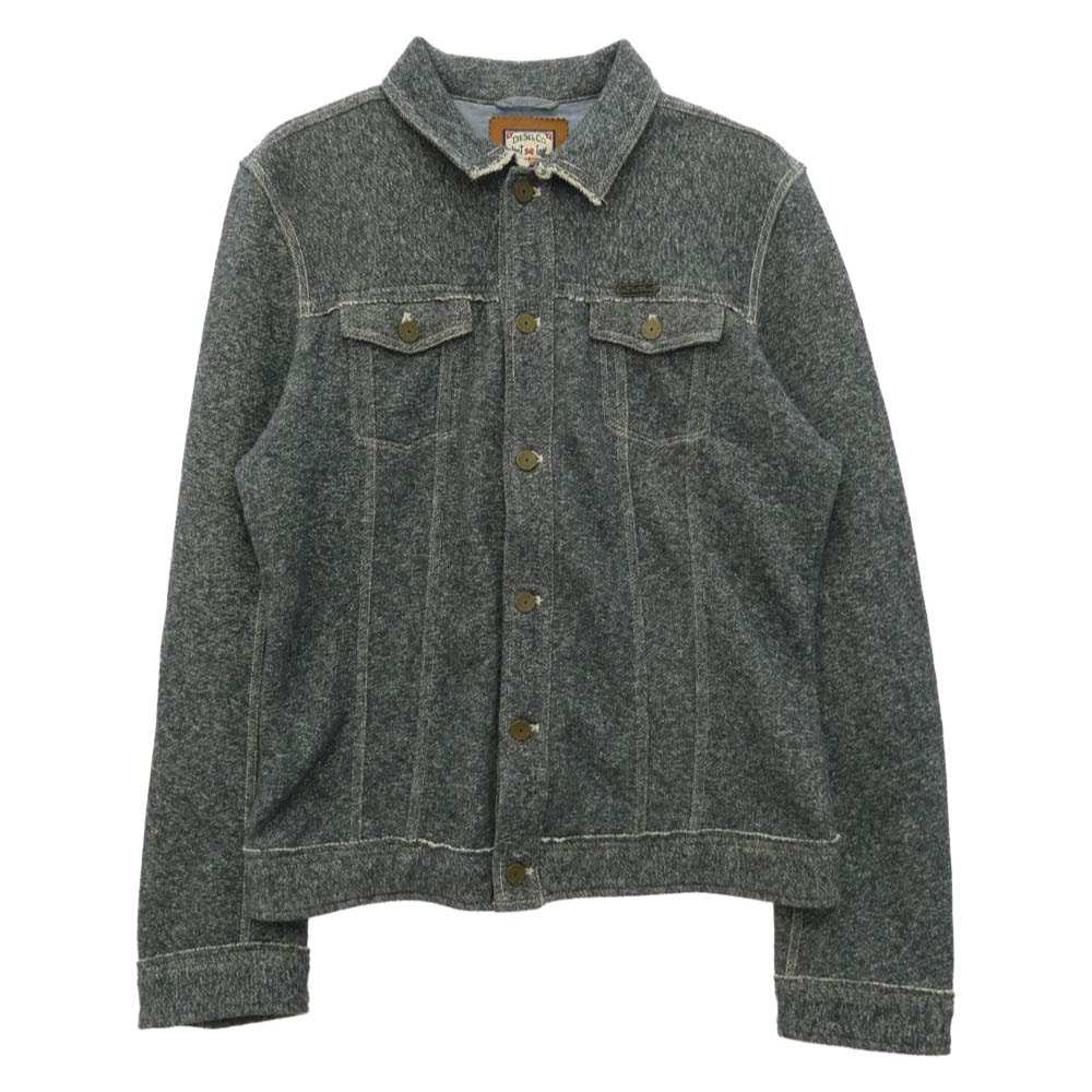 DIESEL ディーゼル スウェット ジップ トラッカー ジャケット グレー系 XL【中古】
