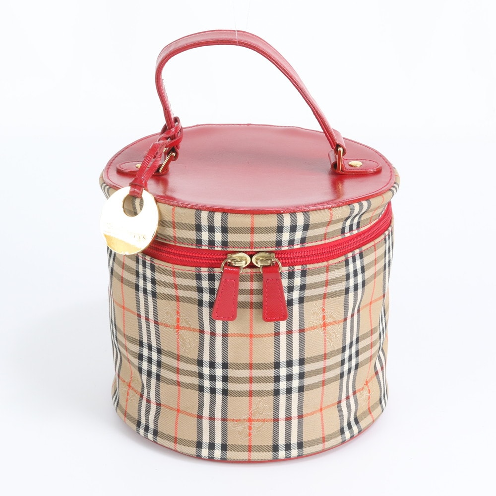 B (目立った傷や汚れなし)】□美品 バーバリー ノバ チェックバニティ