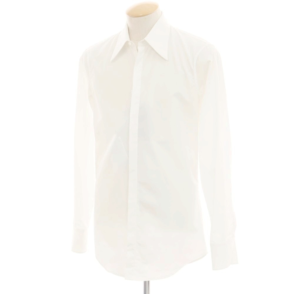 【中古】ディースクエアード DSQUARED2 コットン レギュラーカラー カジュアルシャツ ホワイト【サイズ46】【メンズ】