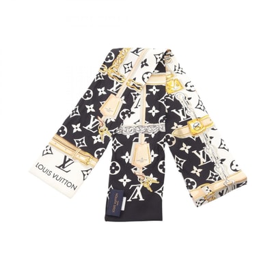 ルイ・ヴィトン LOUIS VUITTON バンドー モノグラム コンフィデンシャル スカーフ 衣料品 シルク レディース ブラック系 / ホワイト系 / マルチカラー M78656 【中古】