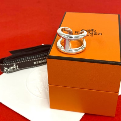 HERMES エルメス オスモズ GM シルバー925 リング・指輪 17.5号 シルバー
56125
