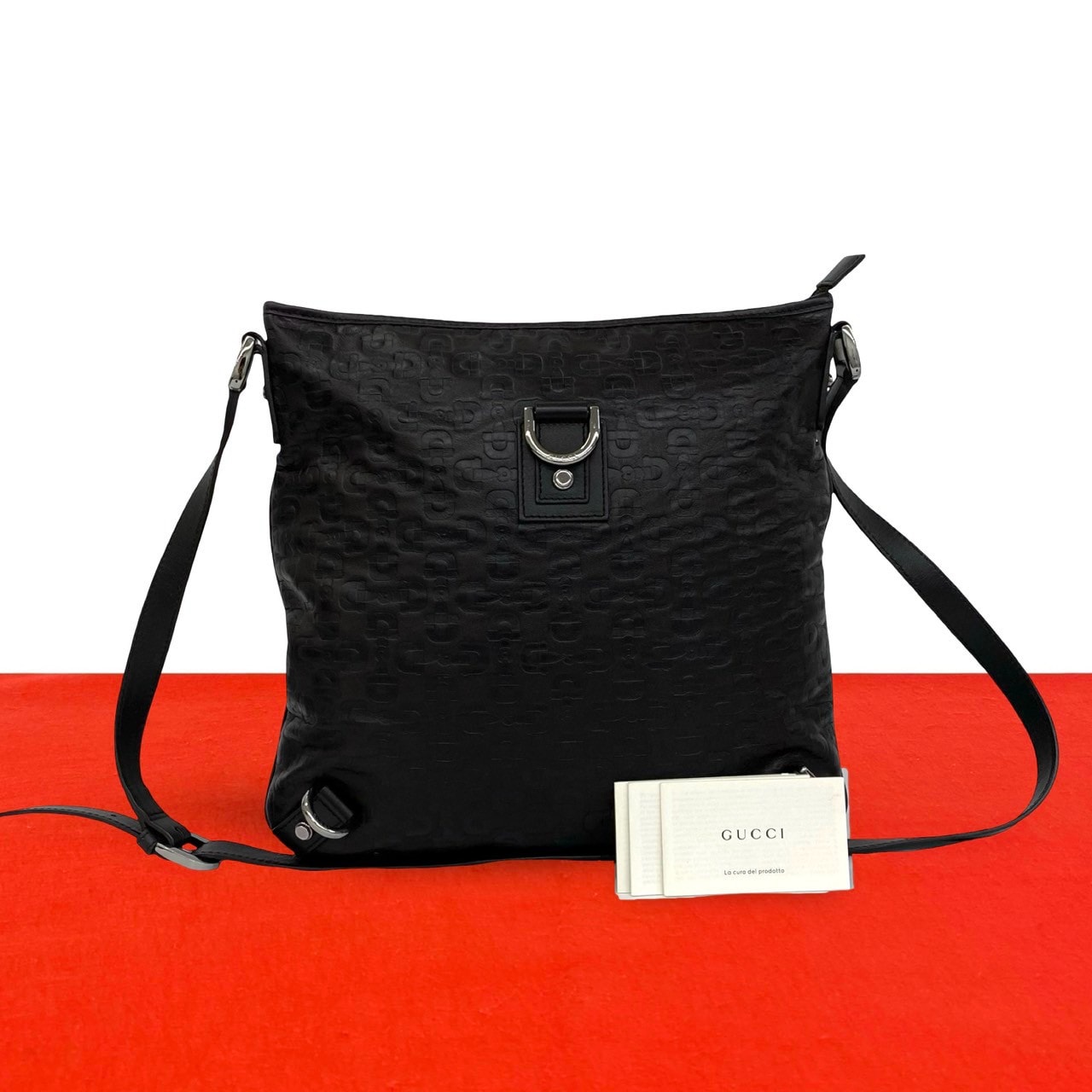 GUCCI グッチ アビー ホースビット 金具 レザー ショルダーバッグ ブラウン
 829-5