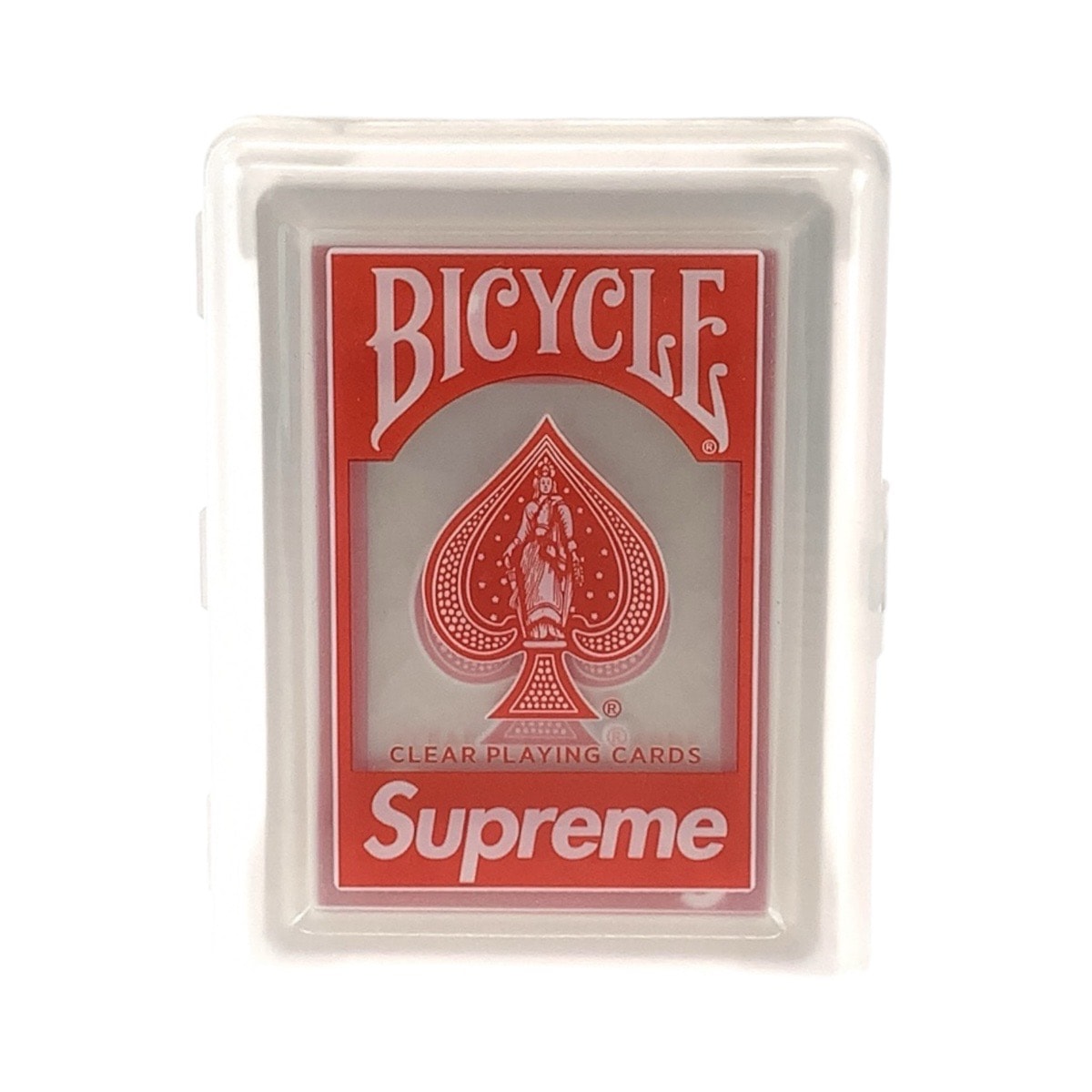 超美品 Supreme シュプリーム Supreme×Bicycle Clear Playing Cards クリア レッド ホワイト プラスチック トランプ カードゲーム 604447 【中古】