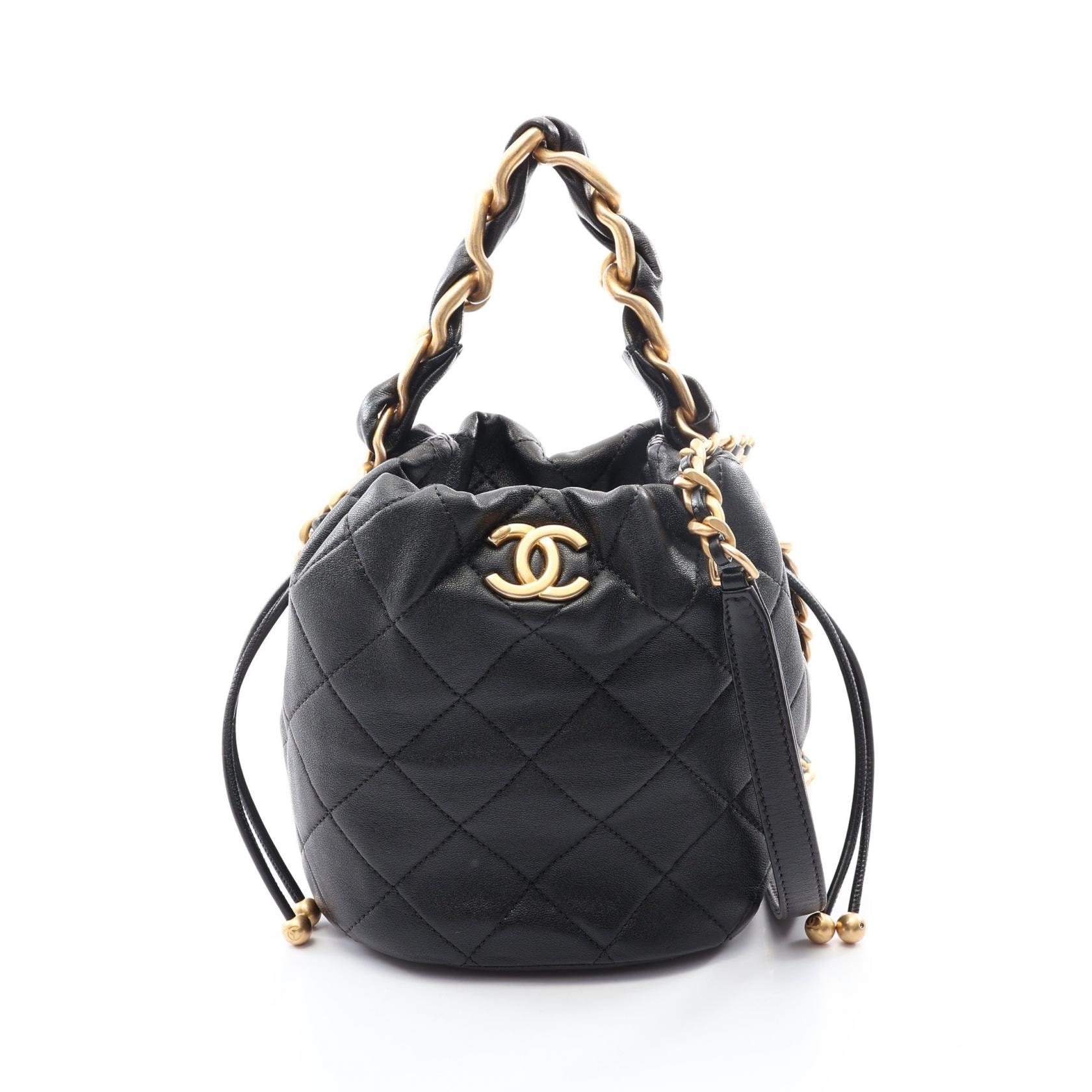 シャネル CHANEL マトラッセ 2WAY ショルダーバッグ バッグ レザー レディース ブラック系 【中古】