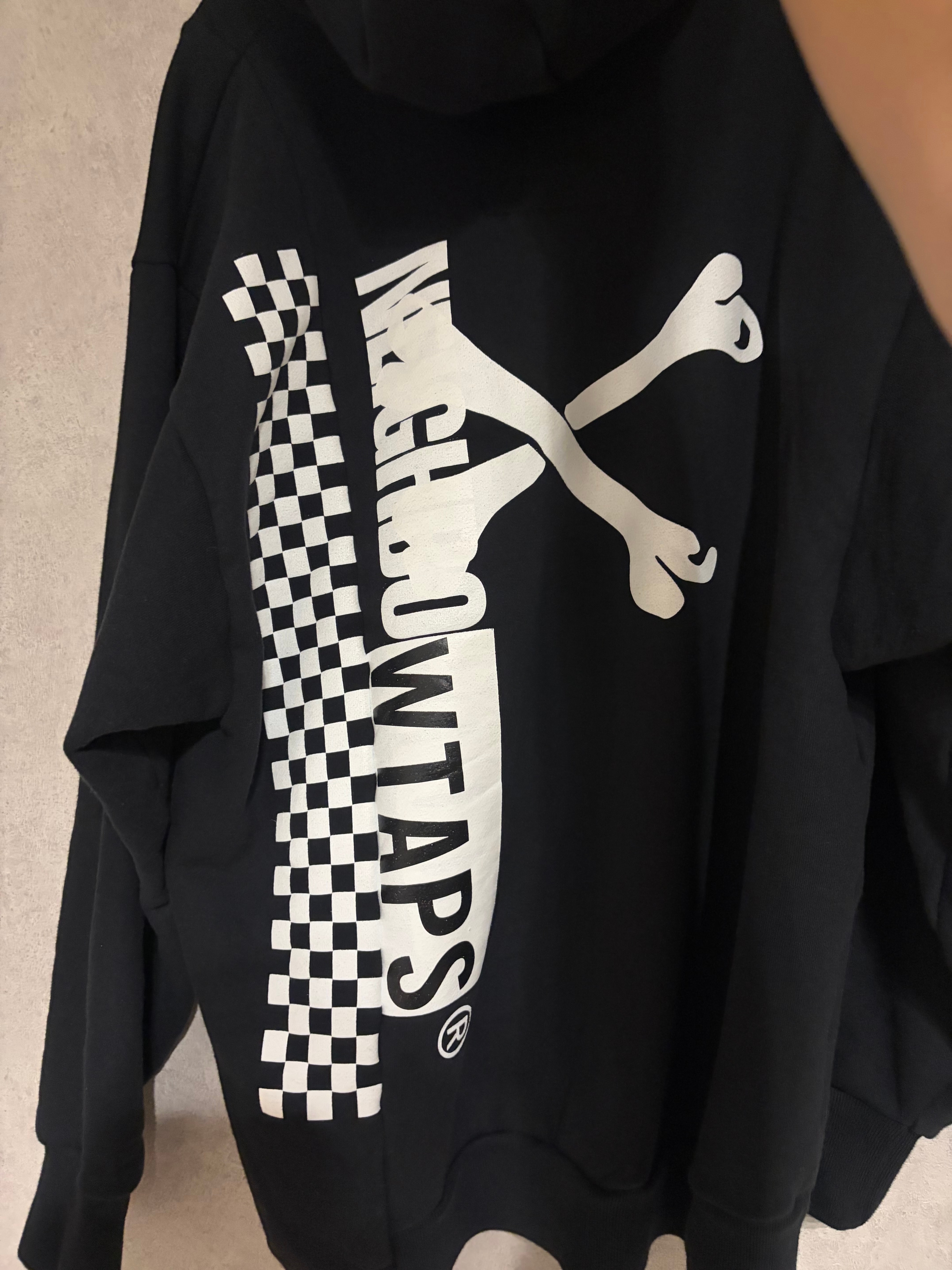 WTAPS x sacai Flock Print Hoodie / Hoody / Cotton 