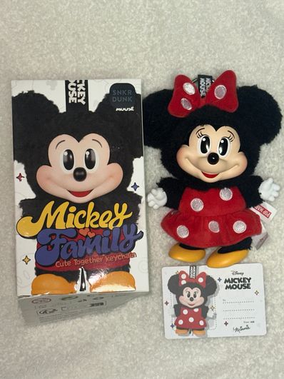 POP MART DISNEY Mickey Family Cute Together Series Plush Keychain Minnie