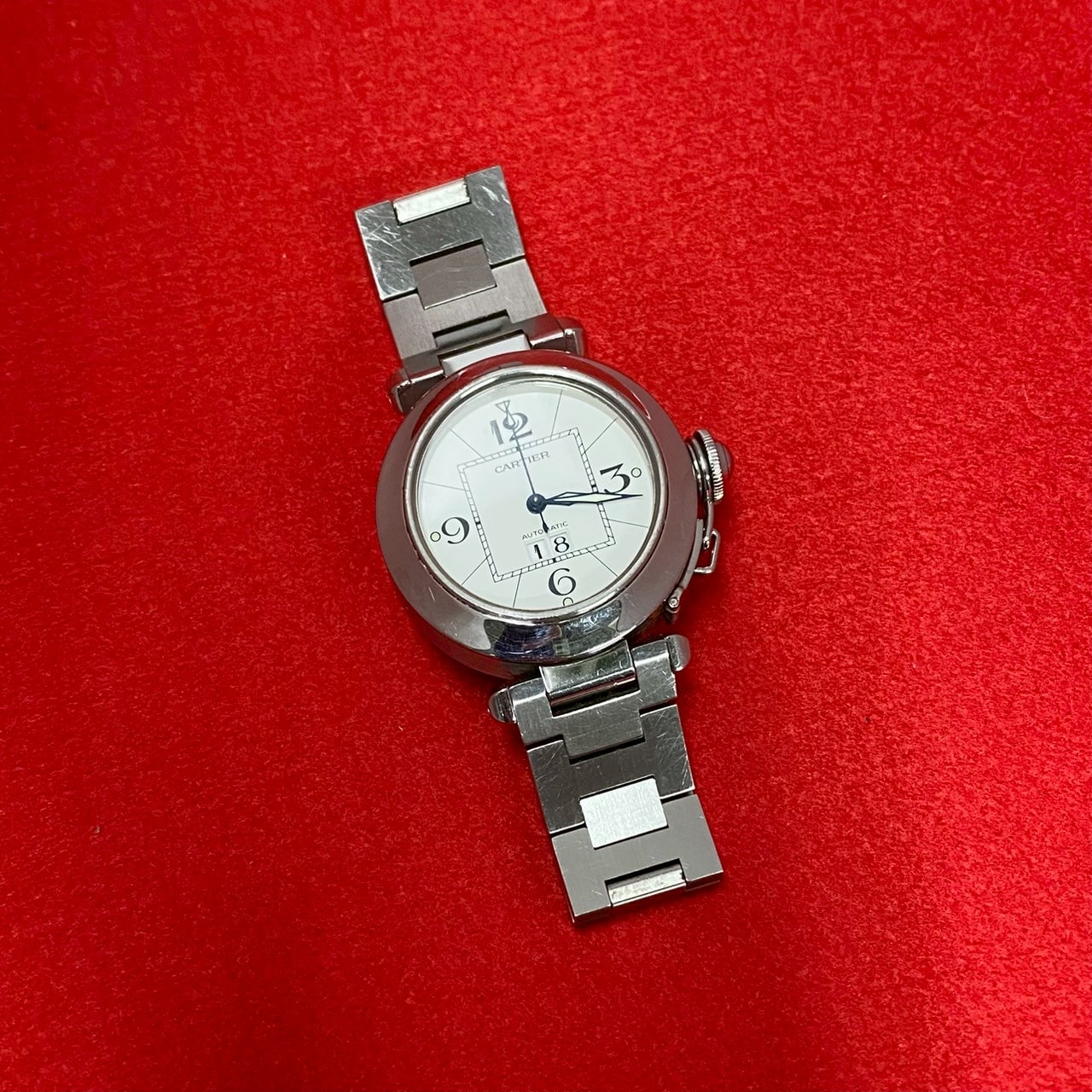 CARTIER カルティエ パシャC ステンレス 腕時計 シルバー
 41154