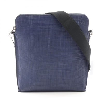 ロエベ LOEWE GOYA CROSSBODY BAG ゴヤ ショルダーバッグ バッグ レザー メンズ ブルー系 【中古】