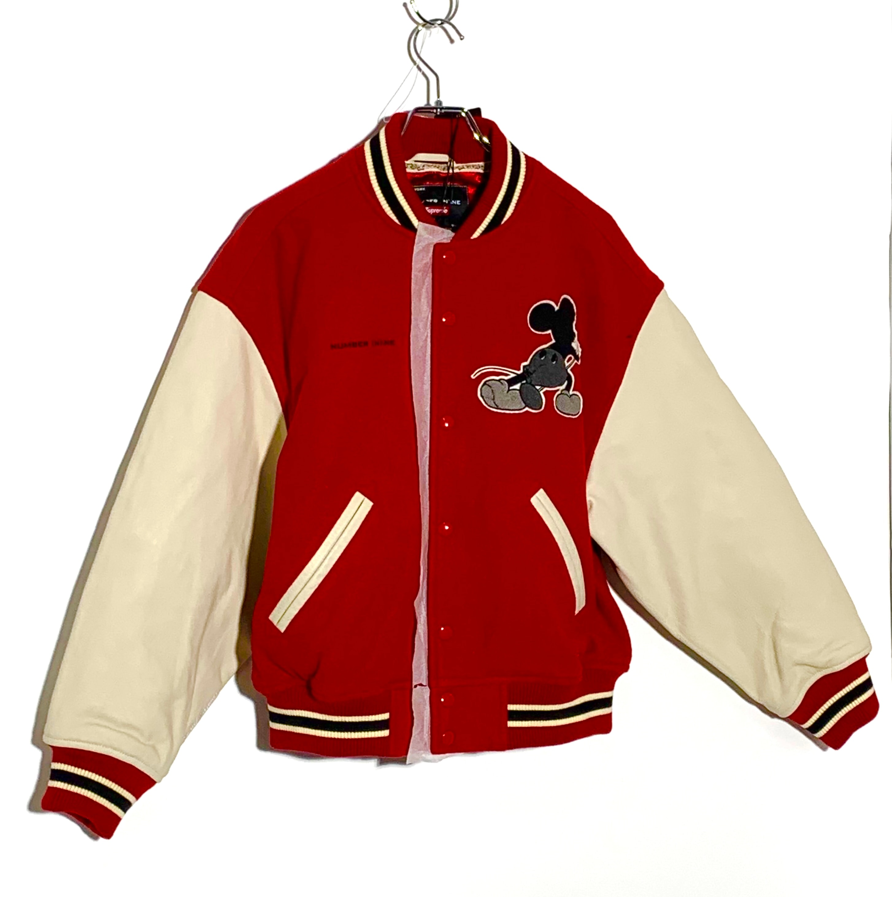 Supreme x Number (N)ine x Mickey Mouse Varsity Jacket "Red"