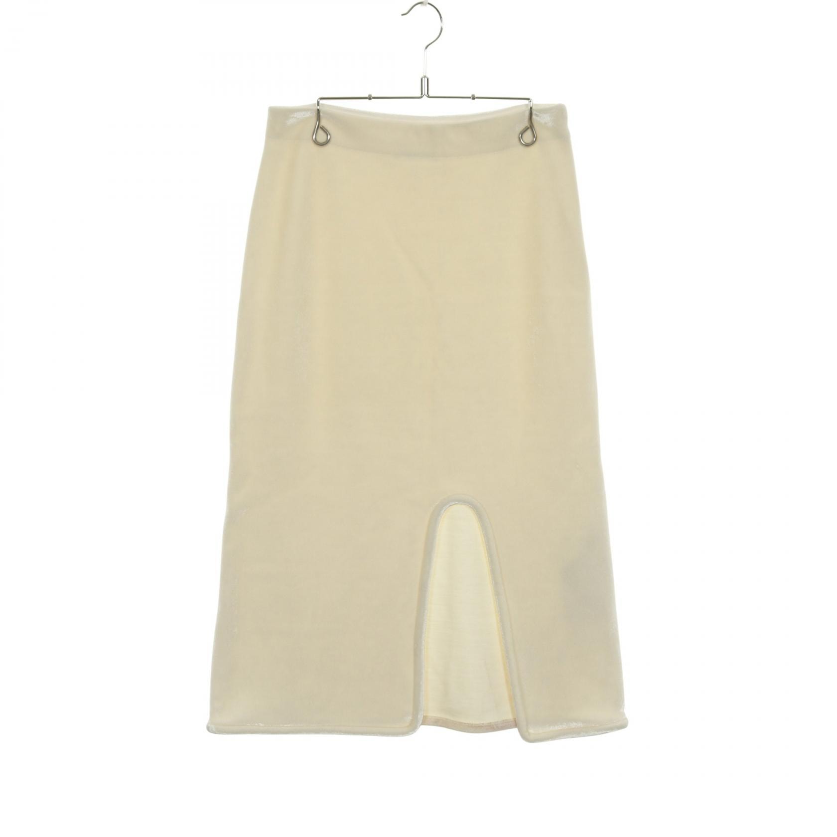 ジルサンダー JIL SANDER ベロア スカート 衣料品 ボトムス ウール ビスコース レディース ホワイト系 J03MA0015 【中古】