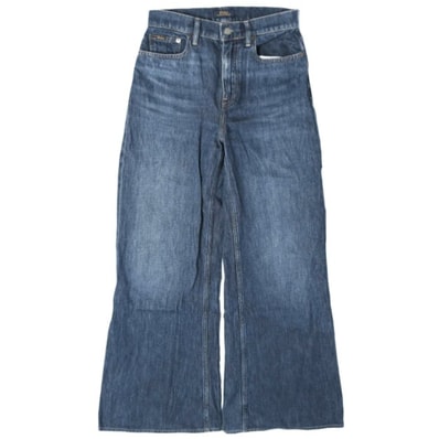 POLO RALPH LAUREN ポロ・ラルフローレン ハイライズワイドレッグジーンズ 25 INDIGO 定価40,700円 ジップフライ デニムパンツ ボトムス g27291