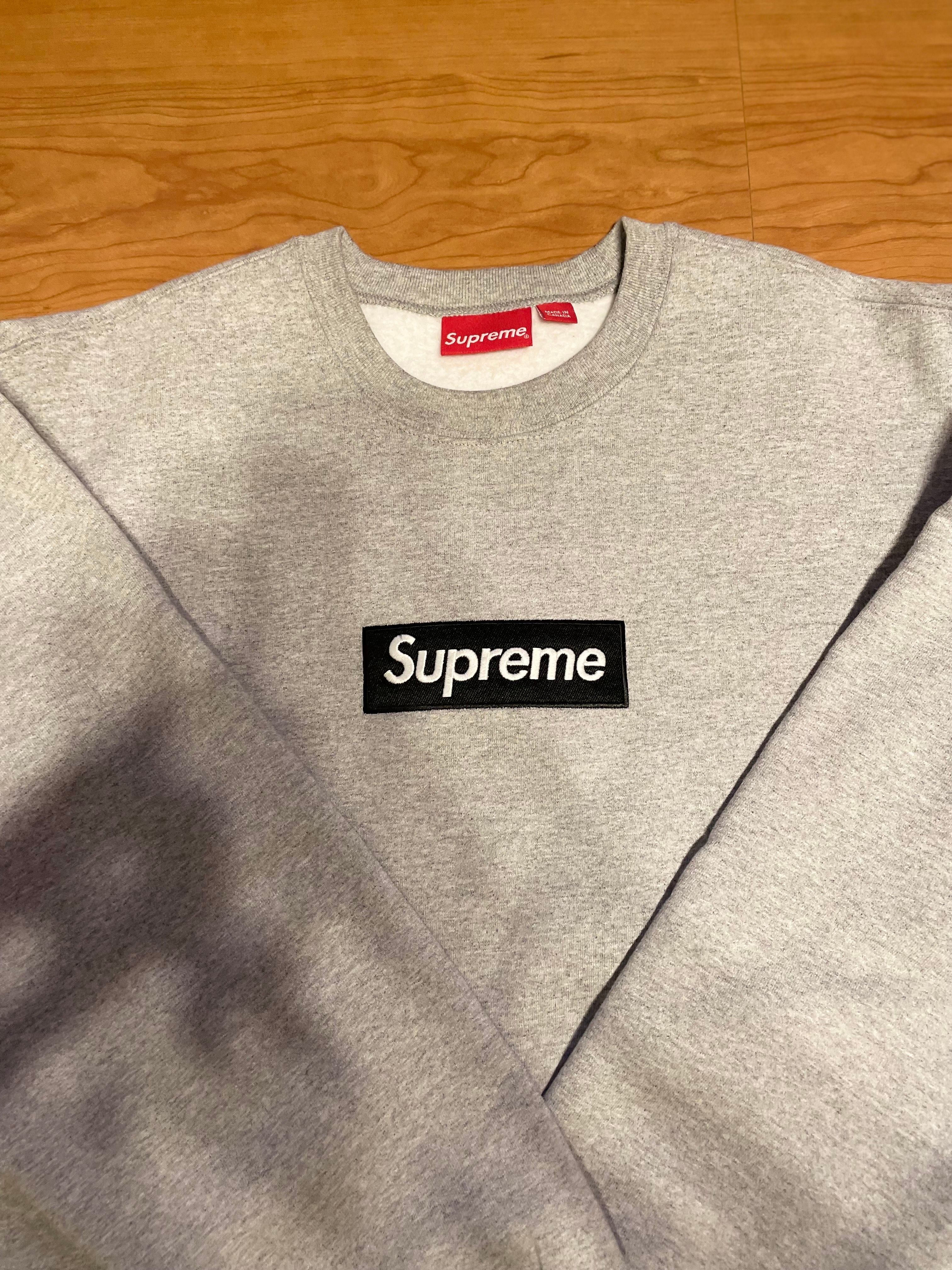 Supreme Box Logo Crewneck "Heather Grey" (22FW)