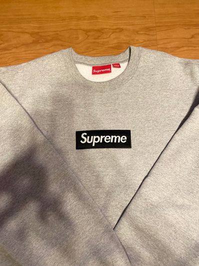 Supreme Box Logo Crewneck "Heather Grey" (22FW)