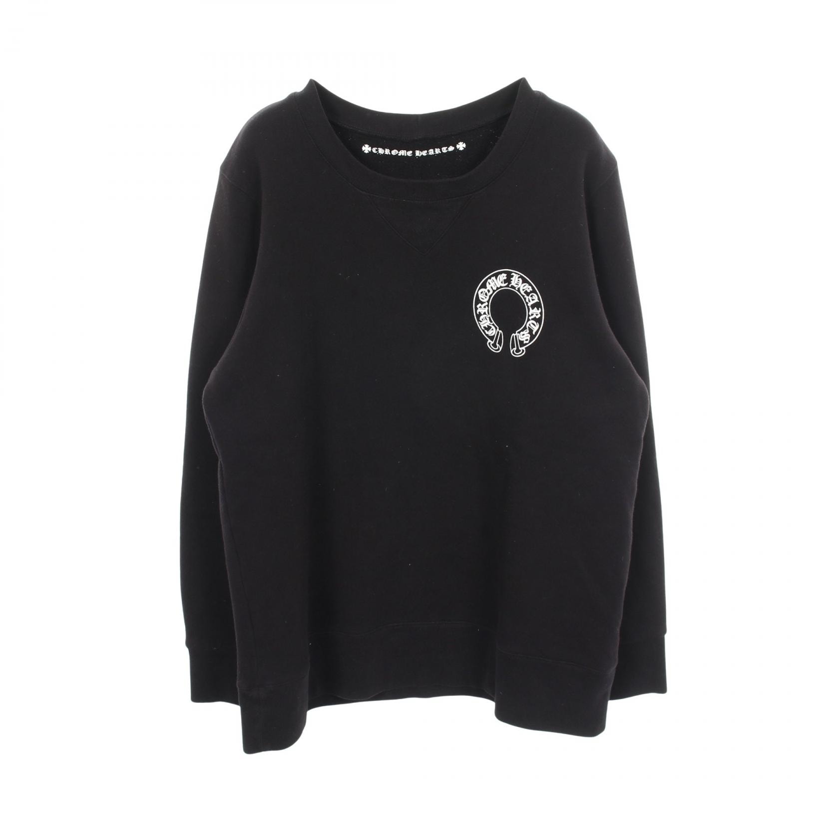 Chrome Hearts Horseshoe Floral Cross Crewneck Sweatshirt "Black"
