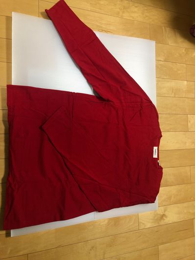 FEAR OF GOD Essentials Boxy Graphic Long Sleeve T-Shirt "Red"